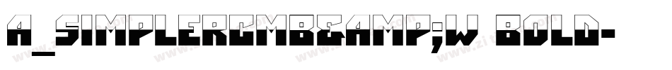 a_SimplerCmB&W Bold字体转换